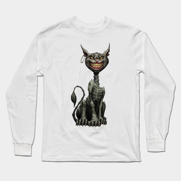 Alice: Madness Returns-Cheshire Cat Long Sleeve T-Shirt by Lhethril